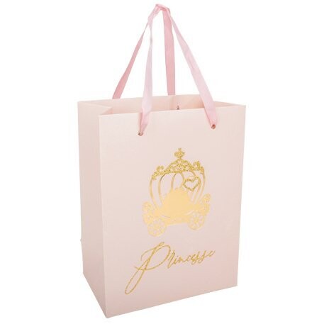 SAC A GOODIES PRINCESSE ROSE, OR ET PAILLETTES (X4)