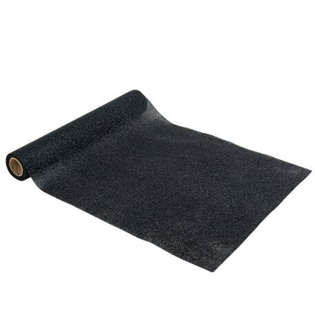 CHEMIN DE TABLE ETINCELANT PAILLETTES NOIRES 30CMx3M