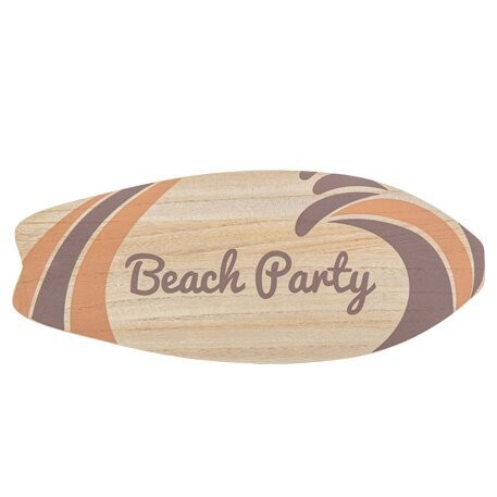 PANCARTE SURF BEACH PARTY EN BOIS 60x25CM