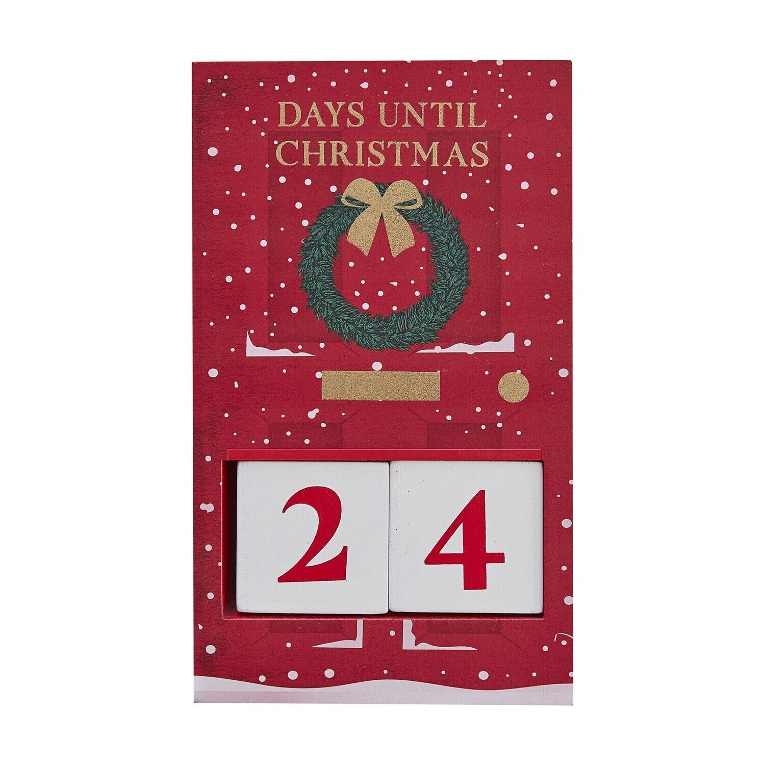 CALENDRIER COMPTE A REBOURS JUSQU'A NOEL 15X8X4CM