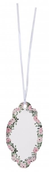 ETIQUETTE BUCOLIQUE 5x8.7CM + RUBAN SATIN (x6)