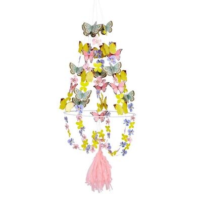 LUSTRE A PAPILLONS MULTICOLORS 83x30CM