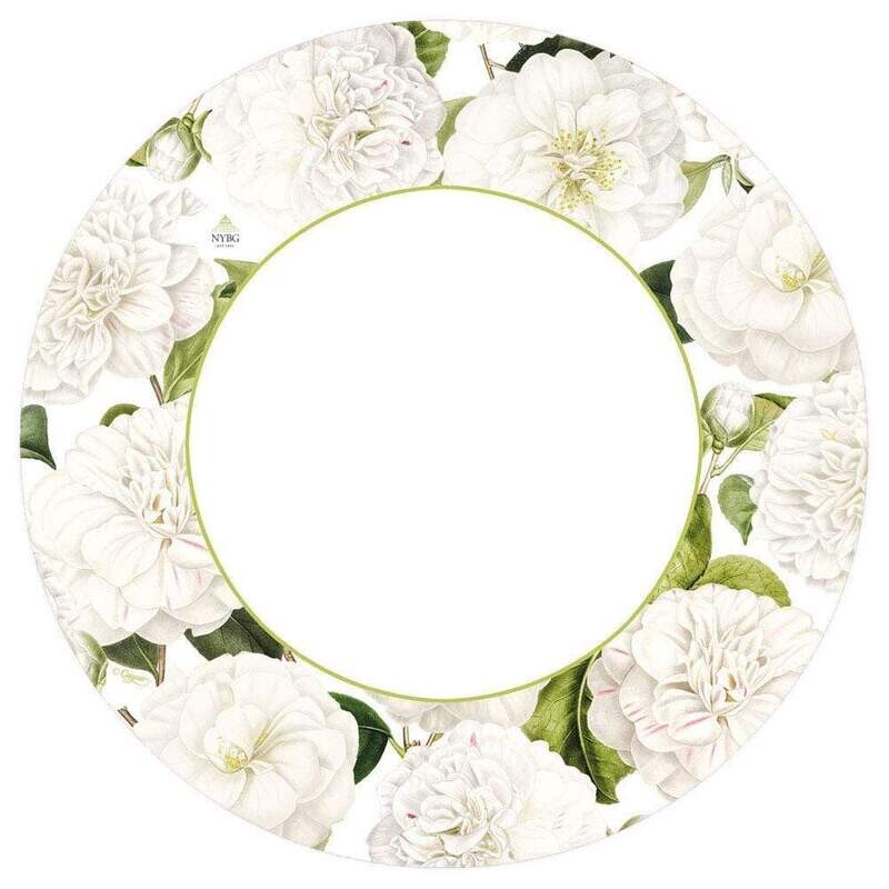 ASSIETTE JARDIN DE CAMELLIAS IVOIRE 26.5CM (x8)