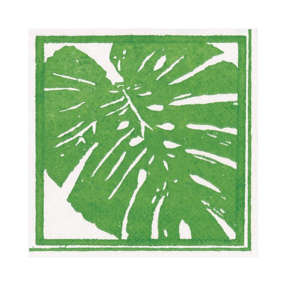 SERVIETTE FEUILLE MONSTERA 33CM (x20)