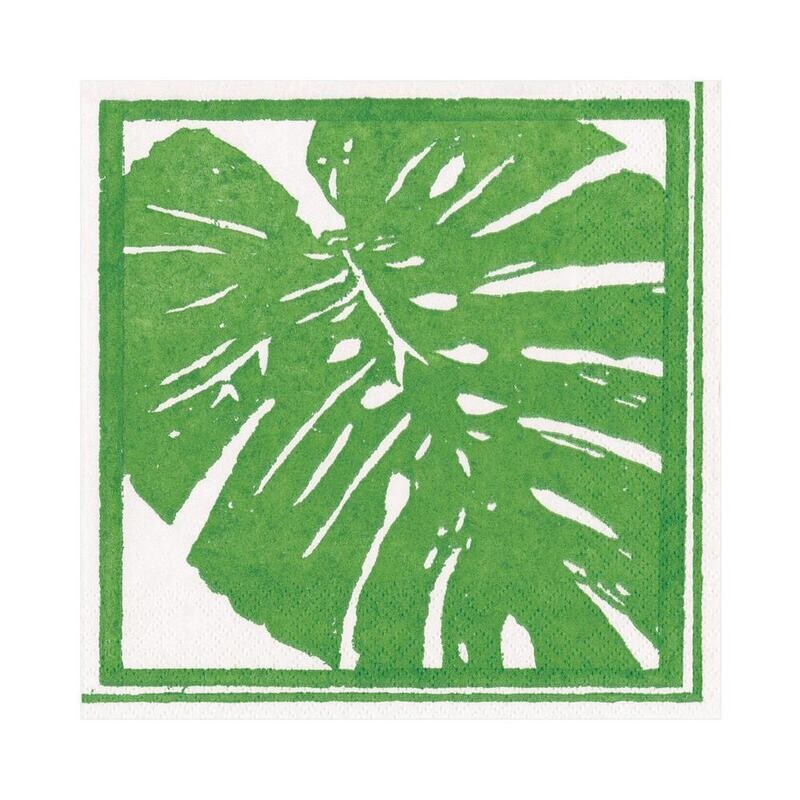 SERVIETTE FEUILLE MONSTERA 33CM (x20)