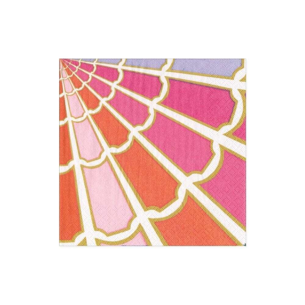 SERVIETTE COCKTAIL VITRAIL 25CM (x20)