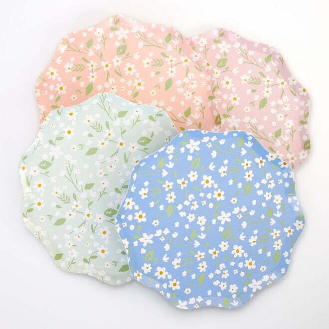 ASSIETTE FLORALE PASTEL ASSORTIS 26CM (x12)