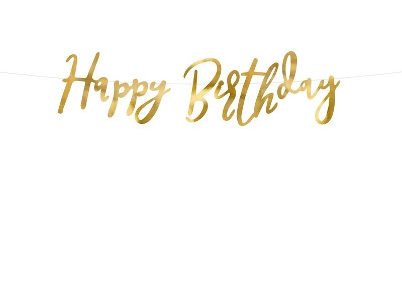 GUIRLANDE HAPPY BIRTHDAY OR 16.5x62CM