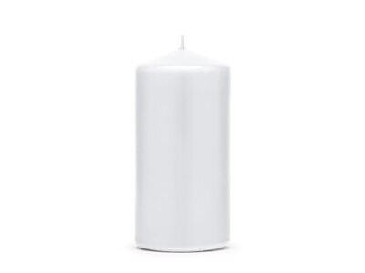 BOUGIE CYLINDRE BLANC MAT 12x6CM