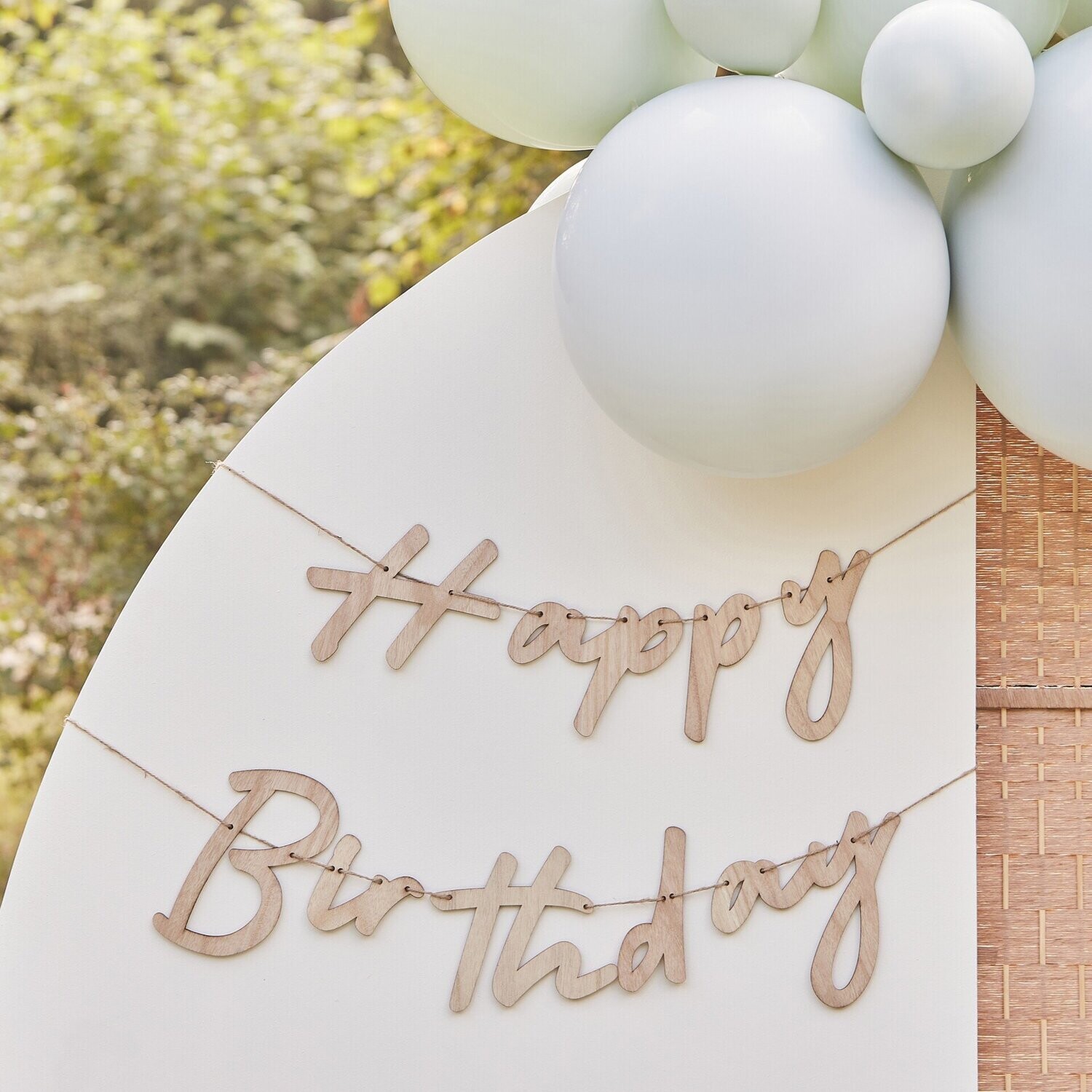 GUIRLANDE "HAPPY BIRTHDAY" BOIS 1.5M