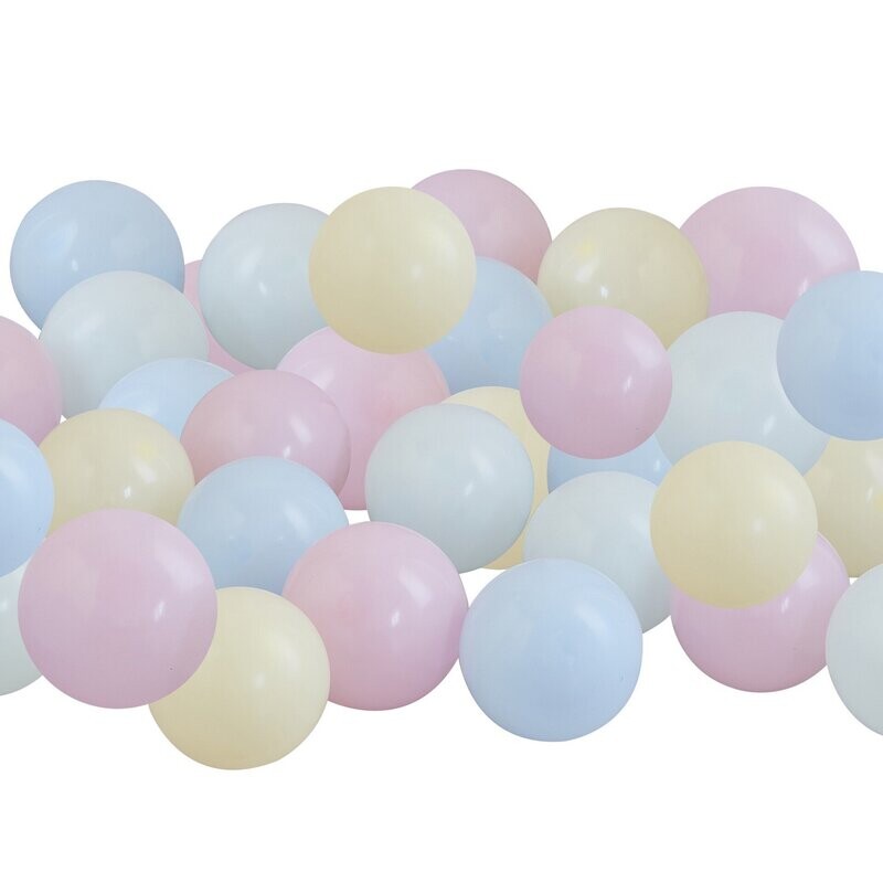 BALLON MINI BULLE PASTEL 12CM (x40)