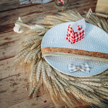COURONNE DE BLE SECHE NATUREL 43CM