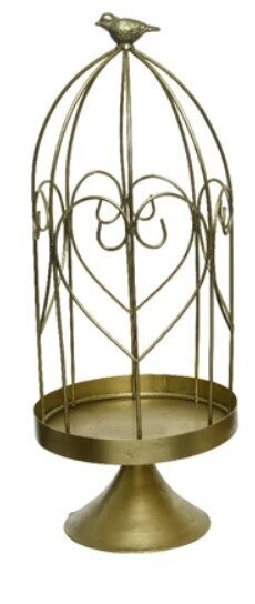 CAGE A OISEAU FER DORE GM