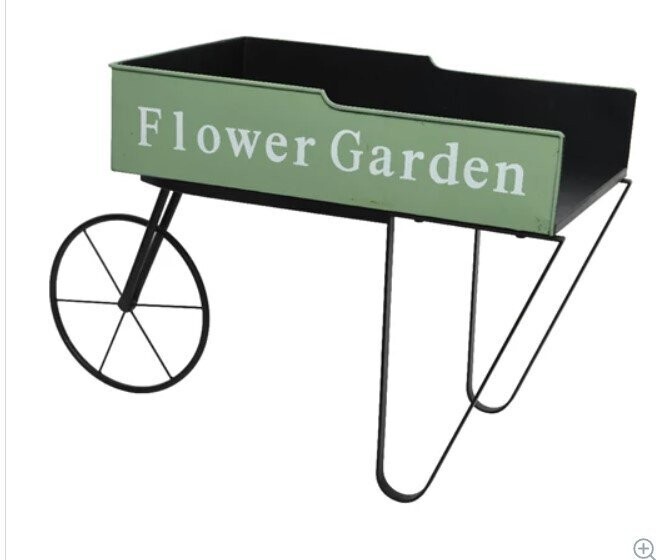 CHARIOT FER VERT "FLOWER GARDEN" 105x38x49CM