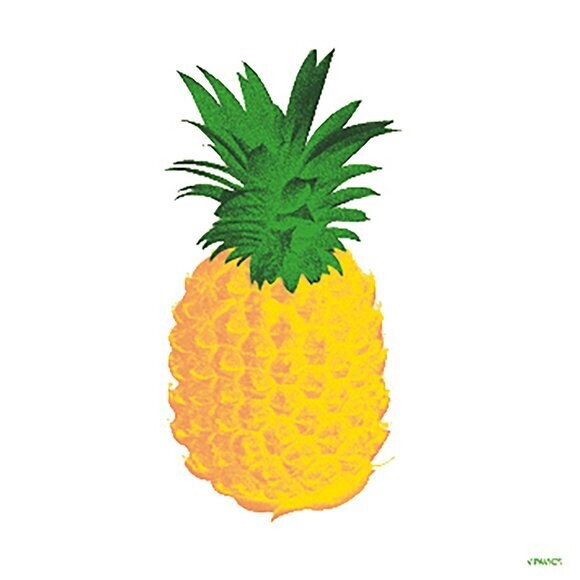 SERVIETTE COCKTAIL ANANAS 25x25CM (x20)