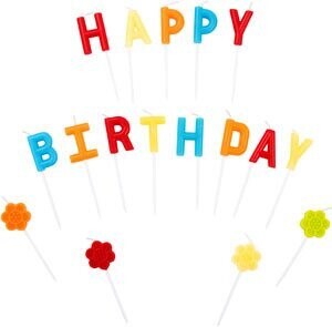 BOUGIE "HAPPY BIRTHDAY" MULTICOLORE 7CM