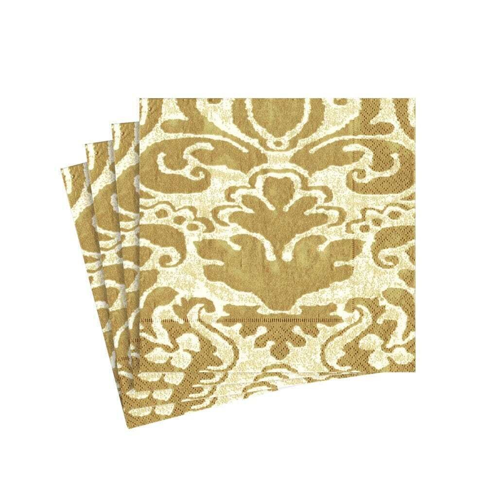 SERVIETTE COCKTAIL BAROQUE OR 25CM (x20)