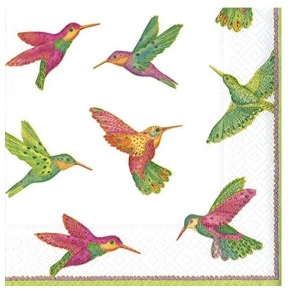 SERVIETTE COLIBRIS 33CM (x20)