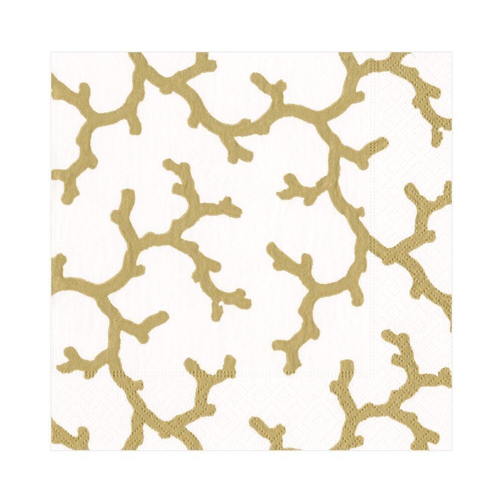 SERVIETTE CORAIL OR 33CM (x20)