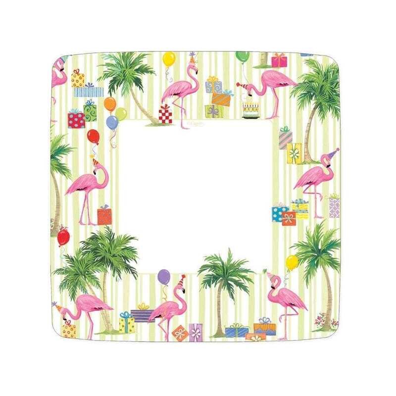 ASSIETTE FLAMINGO PARTY 18CM (x8)
