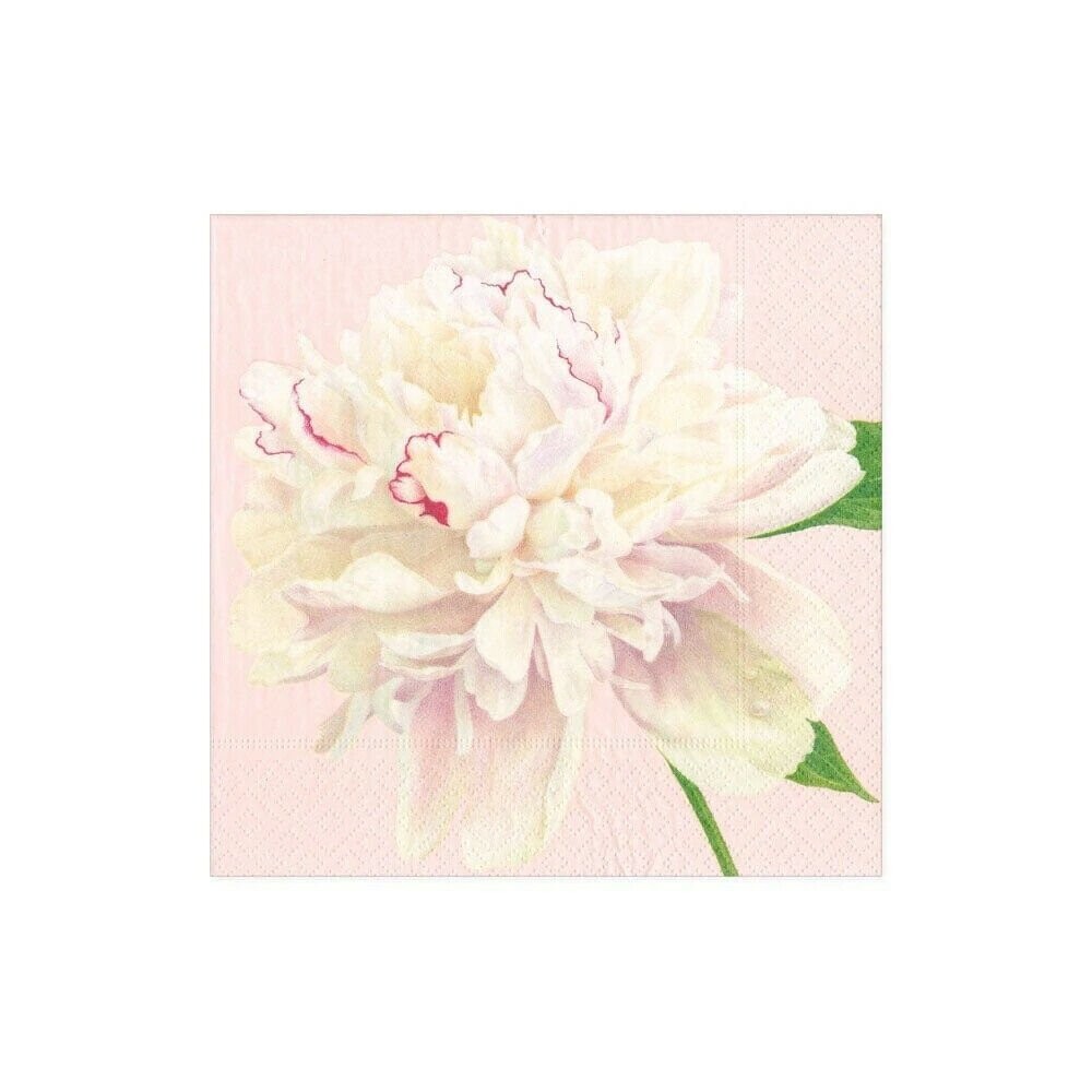 SERVIETTE COCKTAIL PIVOINE PECHE 25CM (x20)