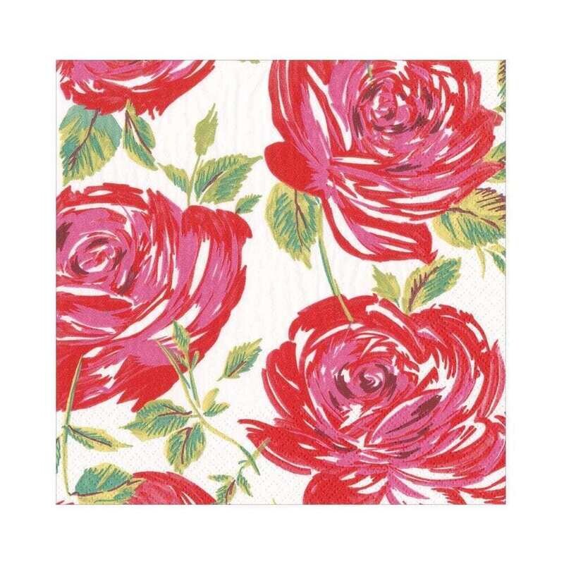 SERVIETTE BELLA ROSA ROUGE 33CM (x20)