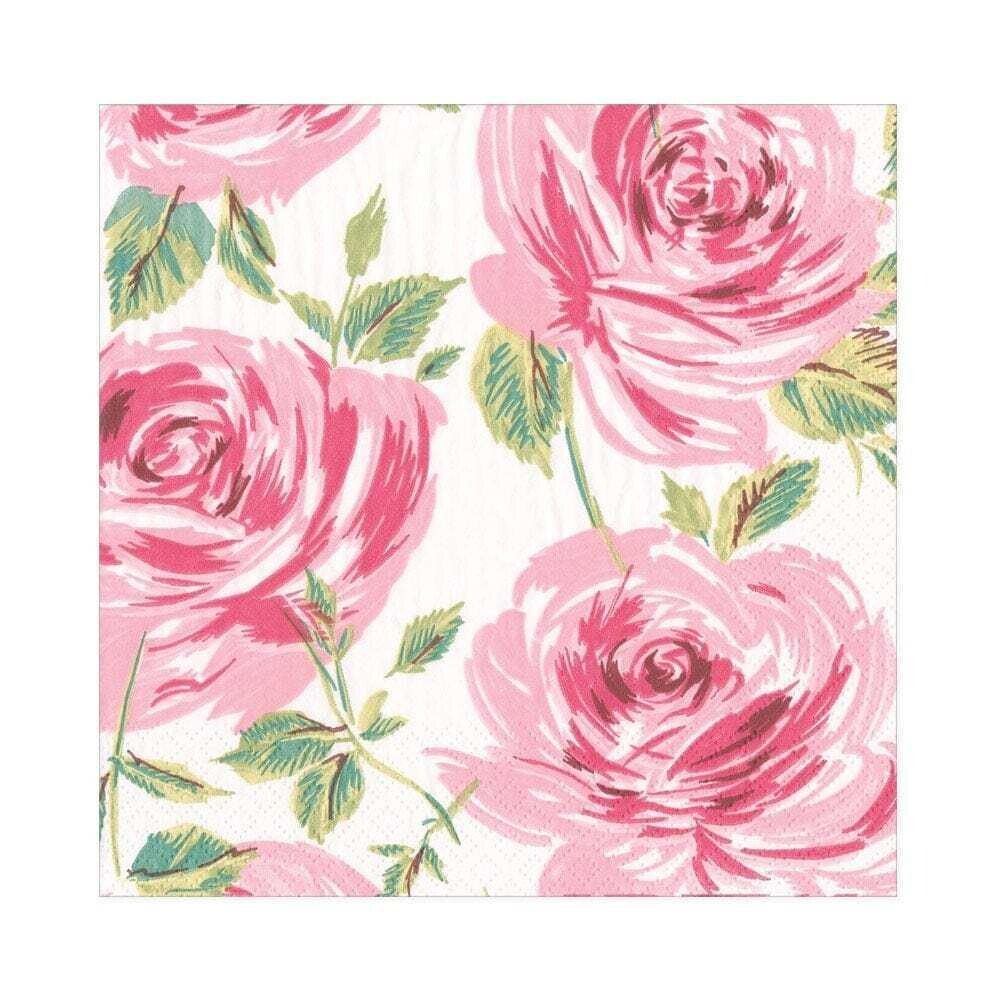 SERVIETTE BELLA ROSA ROSE 33CM (x20)