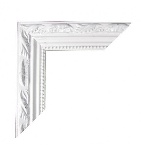 CADRE BOIS BLANC MOULURE 57x67CM