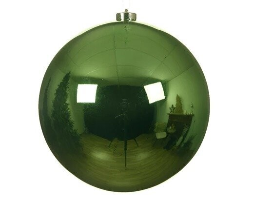 BOULE PLASTIQUE VERT 14CM