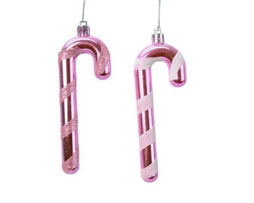 SUCRE D'ORGE A SUSPENDRE ROSE 2 MODELES AU CHOIX 12CM (x2)