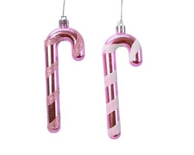 SUCRE D'ORGE A SUSPENDRE ROSE 2 MODELES AU CHOIX 12CM (x2)