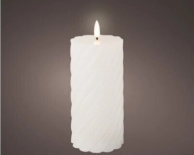 BOUGIE LED BLANCHE STRIE 7.5X17.5CM BOUGIE LED BLANCHE STRIE 7.5X17.5CM