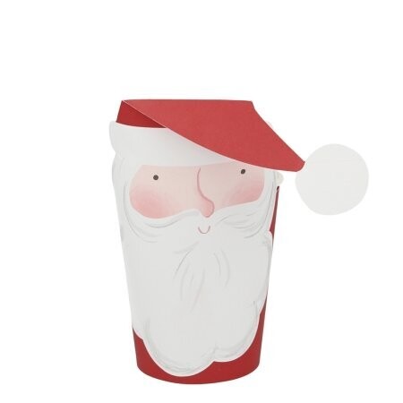 GOBELET PERE NOEL AVEC BONNET 26CL (x8)