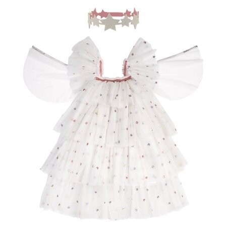 ROBE D'ANGE EN TULLE ET COURONNE 3-4 ANS