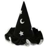 CHAPEAU DE SORCIERE VELOURS NOIR