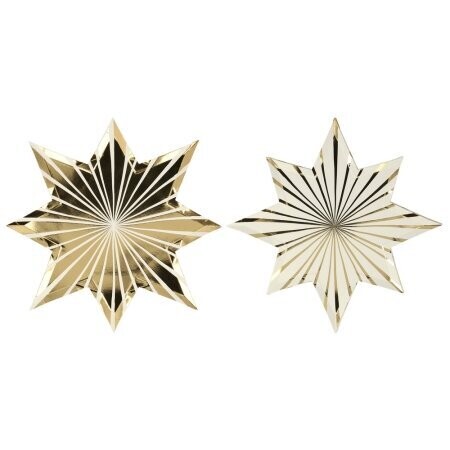 ASSIETTE ETOILES DOREES BELLE EPOQUE (x8)