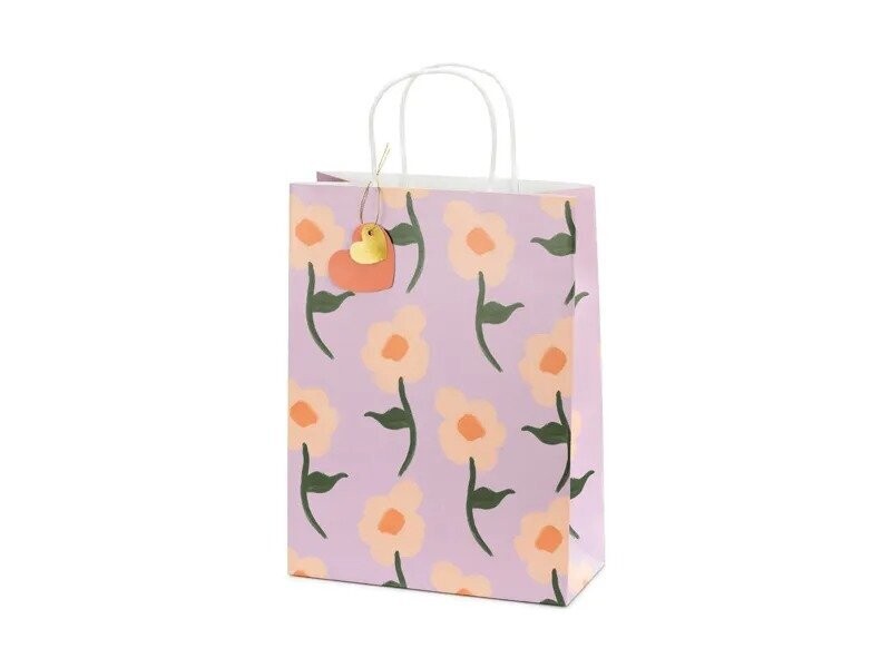 SAC CADEAUX FLEURS 10x24x32CM