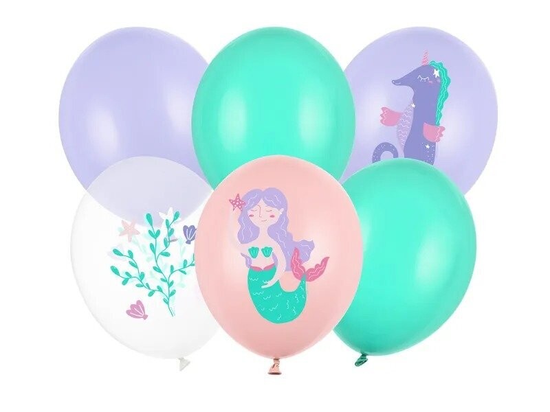 BALLON SIRENE 30CM (x6)