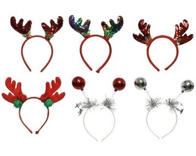 SERRE TETE RENNE OU BOULE DE NOEL PAILLETTES