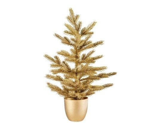 SAPIN TIFFANY DORE DANS POT OR 60x38CM