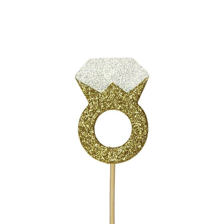 CAKE TOPPER BAGUE PAILLETTES 3.5CM (x12)