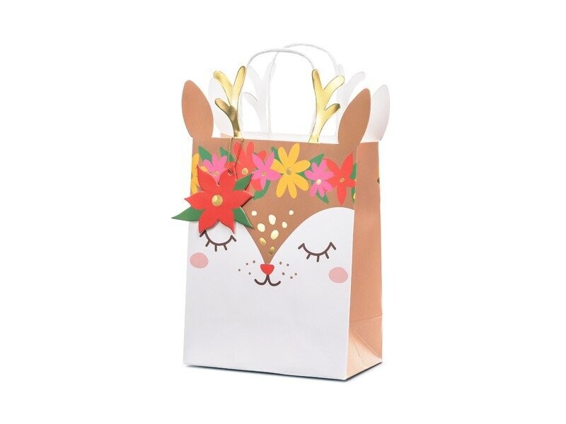 SAC CADEAU RENNE 20.5x30x10.5CM
