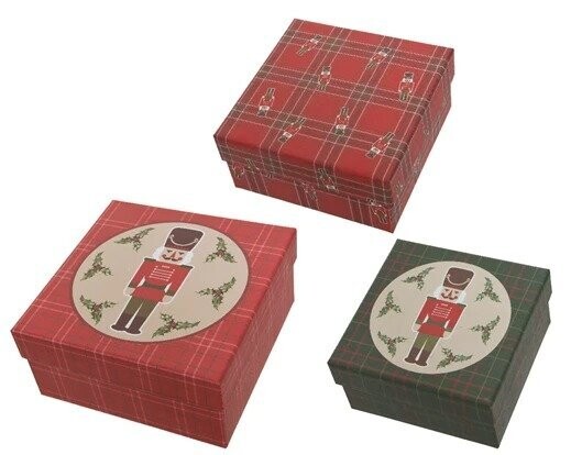 BOITE CADEAU CASSE NOISETTE 17x8CM (x3)
