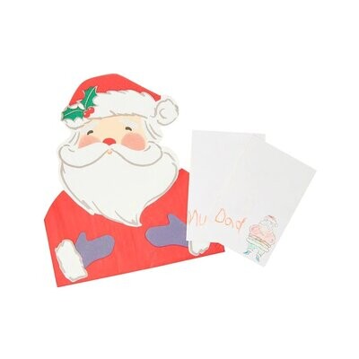 SERVIETTE FORME PERE NOEL 26CM + MARQUE PLACE (x16)