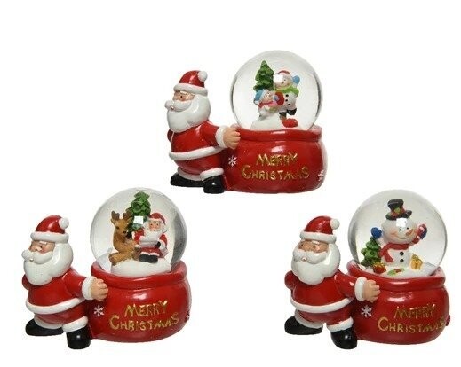 BOULE A NEIGES PERE NOEL 8x6.7CM