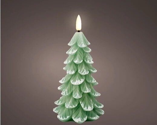 BOUGIE SAPIN VERT LED 16.5x8CM
