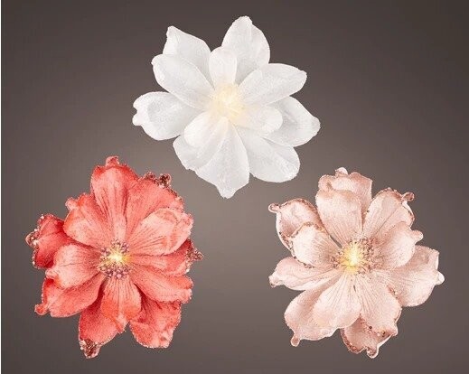 MAGNOLIA VELOURS LED LUMINEUX 24CM