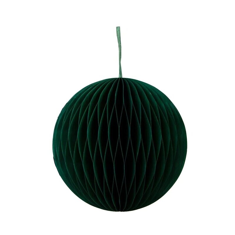 BOULE PAPIER ALVEOLEE VERT 23CM