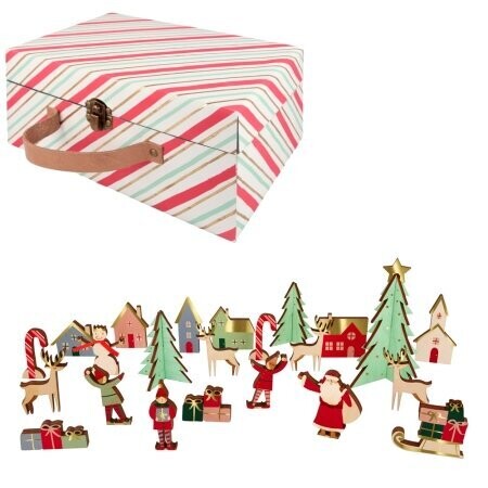 CALENDRIER DE L'AVENT VILLAGE DE NOEL EN BOIS