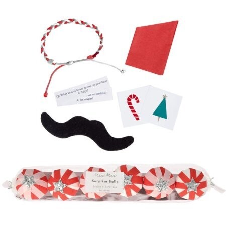 BOULES SURPRISES CONTENANT BRACELET, MOUSTACHE, COURONNE ET TATOUS (x6)